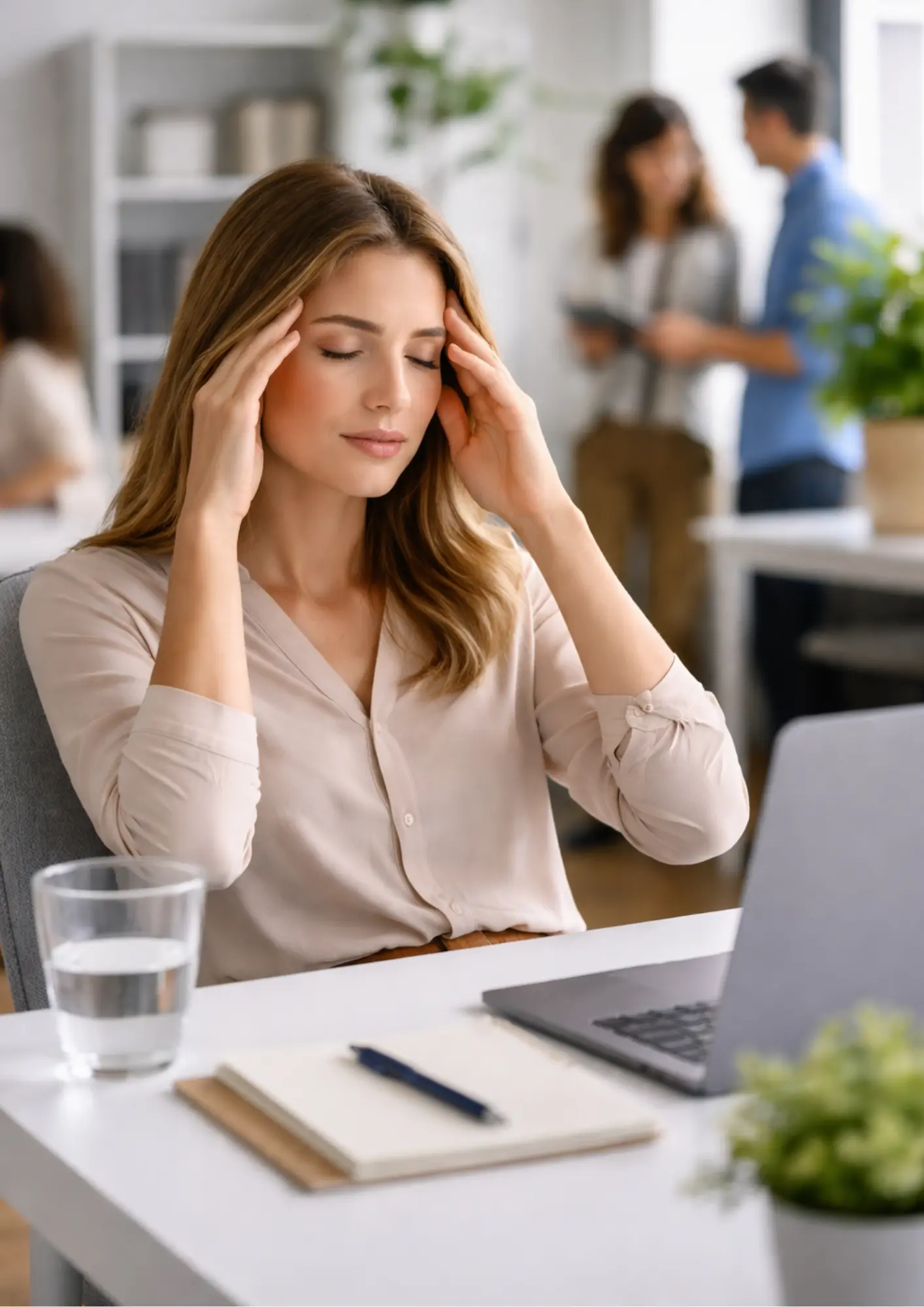 Salarié stressé au travail illustrant les risques psychosociaux en entreprise